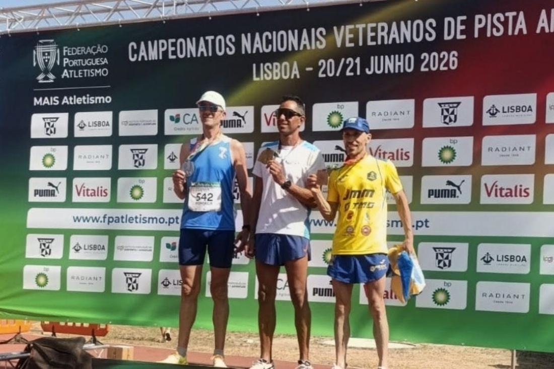  Marco Faria no pódio do Campeonato Nacional de Veteranos 