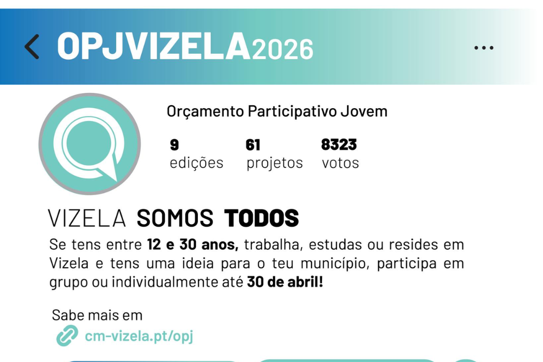 Termina hoje prazo de entrega de propostas para o OPJ Vizela